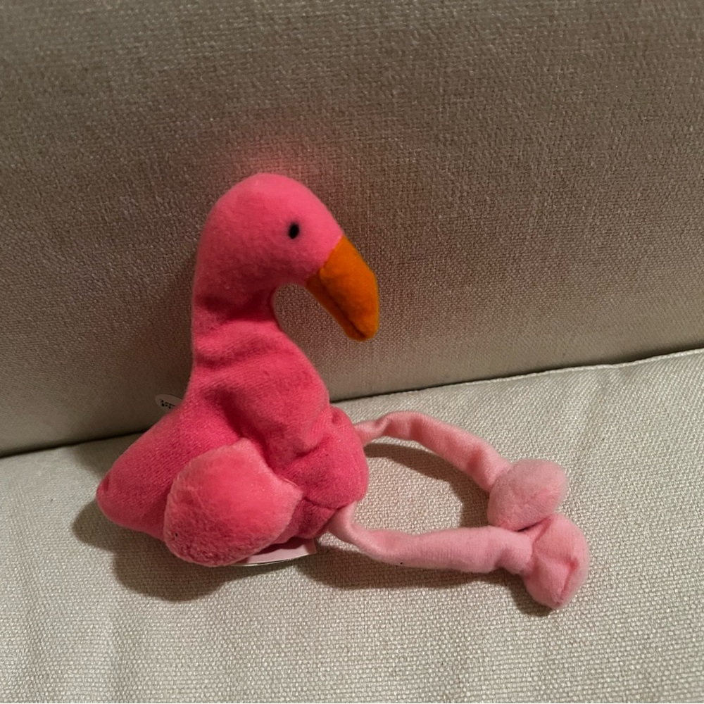 1993 Beanie Babies Baby McDonalds Happy Meal NIP #2 Pinky the Flamingo